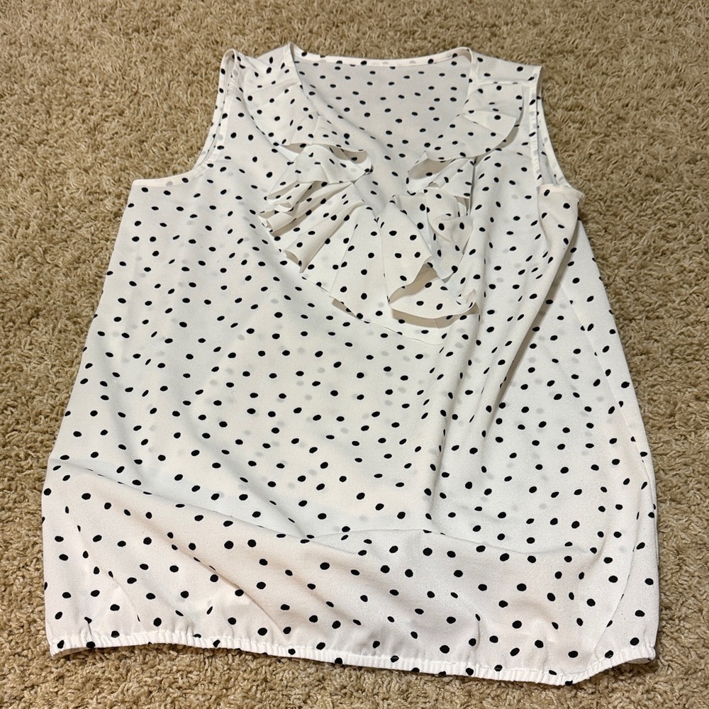 Polka Dot Sleeveless Top